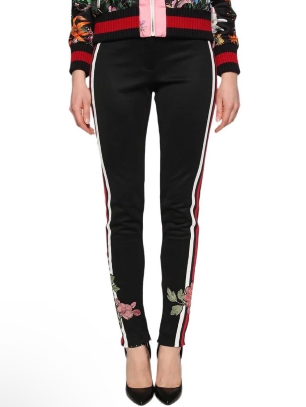Gucci Sylvie Jersey Stripe Track
Pants